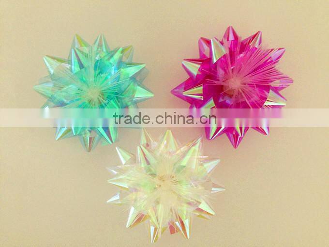 3 bows per blister LED present ribbon bow with 7 colors change for Christmas Decoration