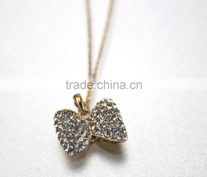 2015 New product cute bowknot pendant necklace China jewelry wholesale