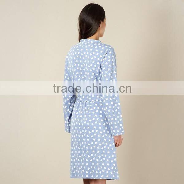 new arrival women long comfort nightwear with belt