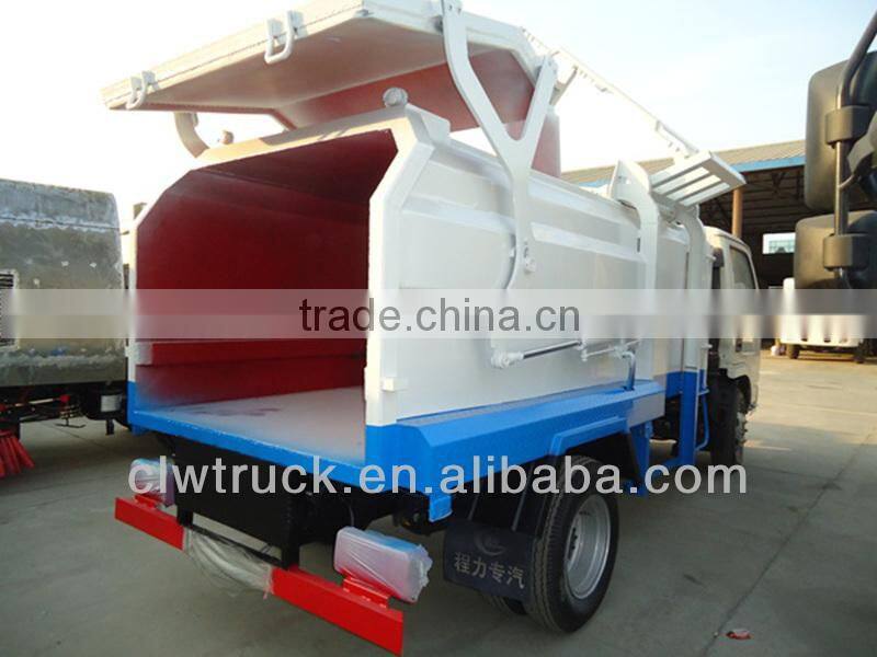 Dongfeng 4000L 4x2 compactor garbage truck with bin lifter