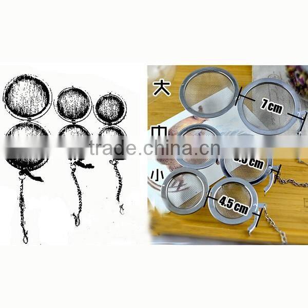2016 New FDA approved 304 stainless steel mesh tea ball infuser bulk tea infuser S/M/L
