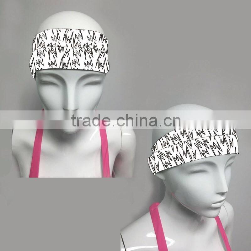 Latest women volleyball sport decorative headband fancy design hairband, Fashion sports lycra/polyester elastic headband