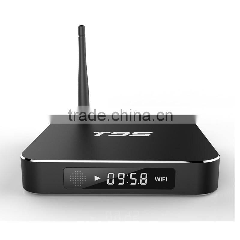 Newest Android 5.1 Amlogic S905 original rooted smart tv box T95 Support H.265 4K Android Smart TV Box