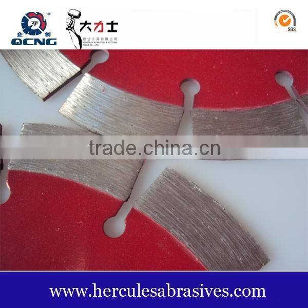 Green concrete or reinforeced concrete structure cutting laser welded diamond saw blade