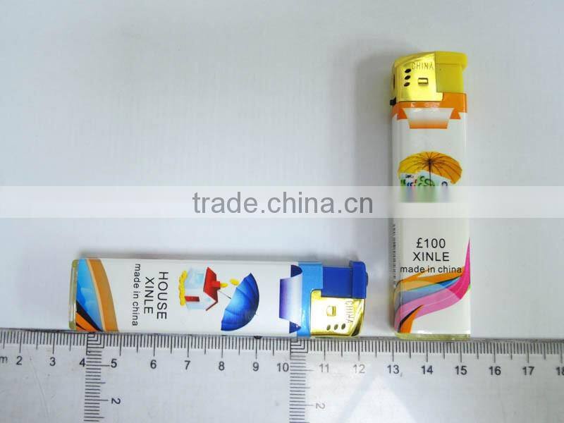 wholesale china lighter factories wrap paper refillable electronic lighter
