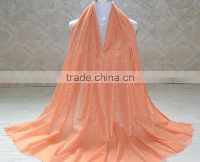 New Arrival Gold Glitter Fashion Muslim Hijab Shimmer Scarf