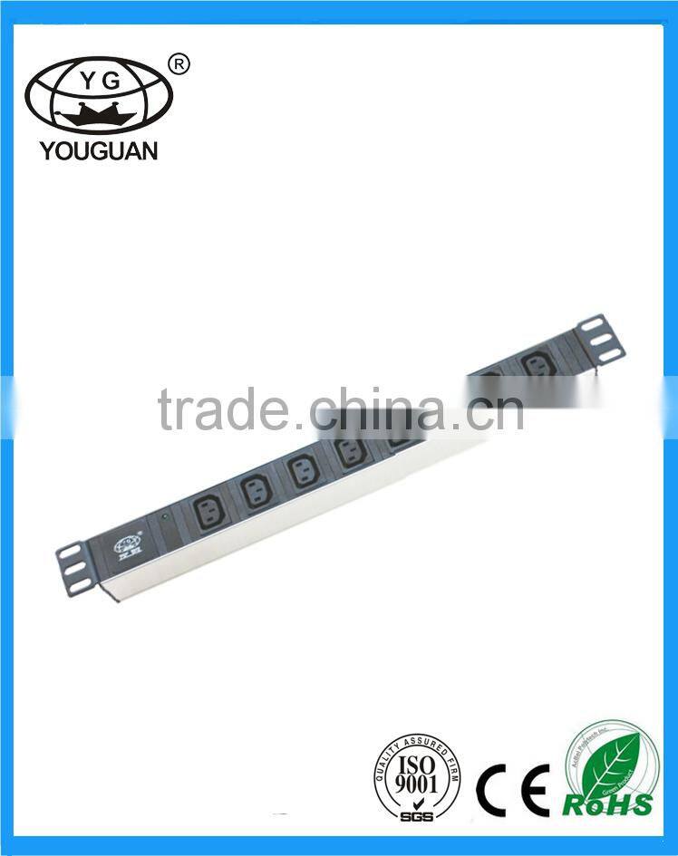 Rack mount 1U IEC 320 C13 power strip PDU