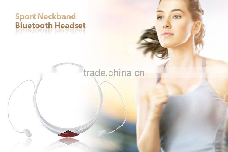 Wireless Bluetooth Headset - Bluetooth v4.0 with Memory Flex Neckband Design