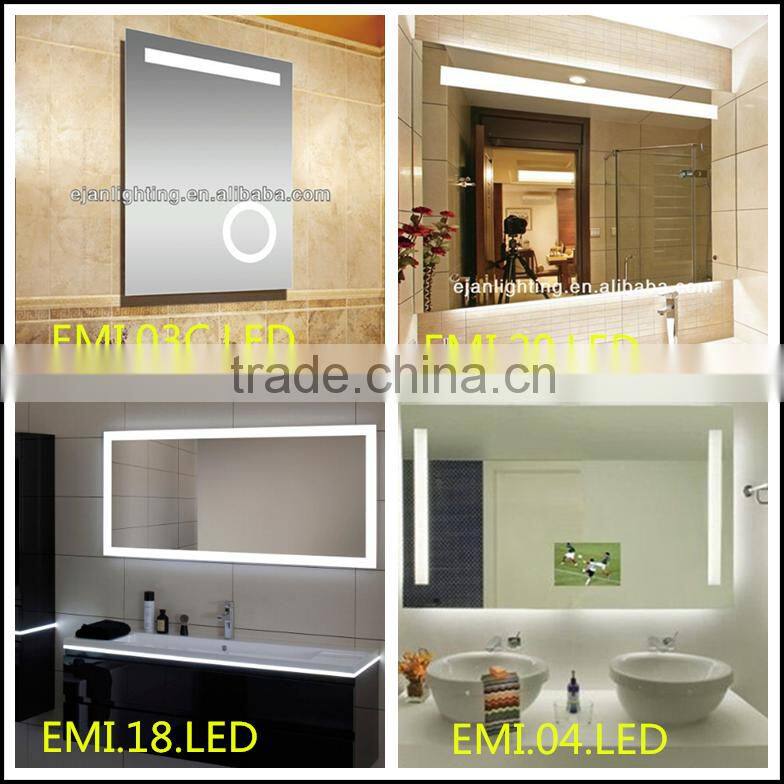 Bathroom Wall Mounted Rectangular Defogger Pad Led Dressing Mirror