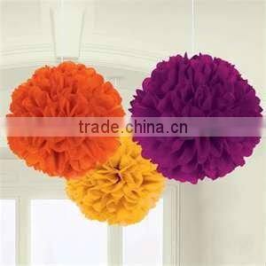 colorful tissue flowers