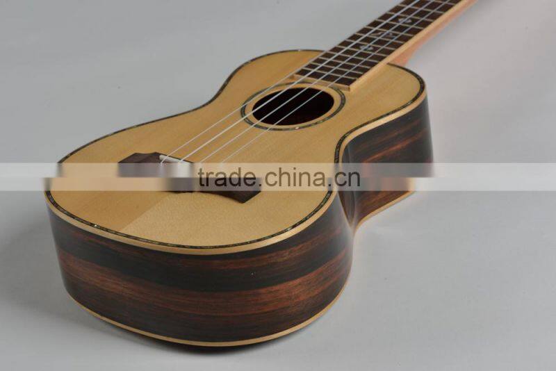 23 inch concert ebony wooden ukulele not plastic ukulele