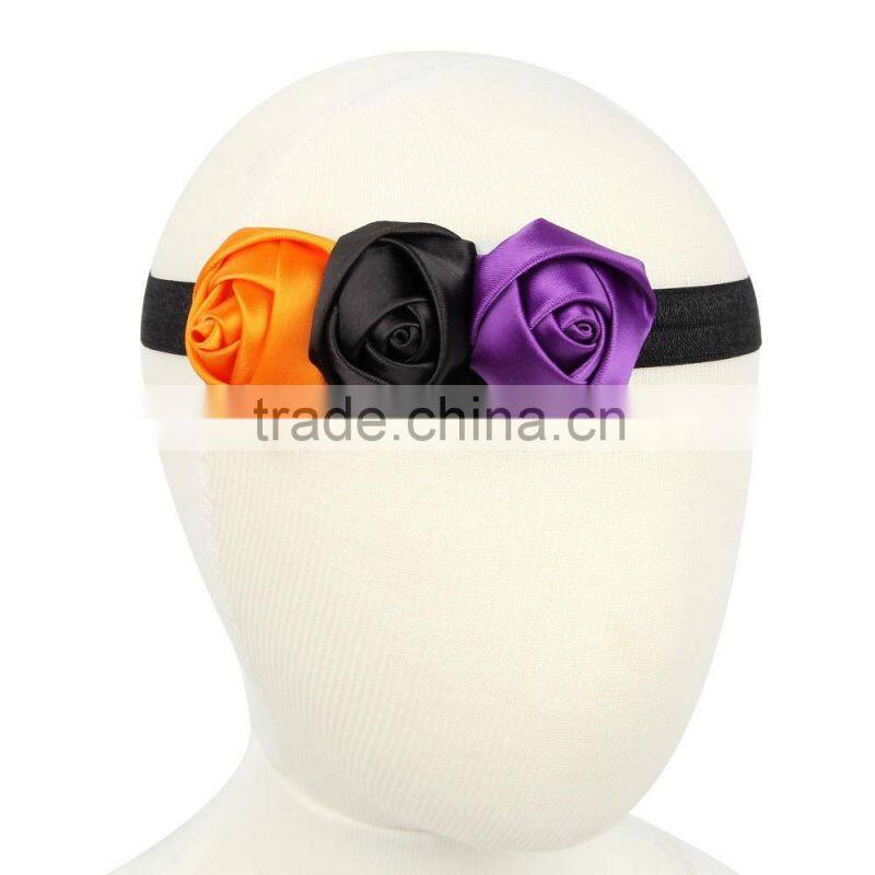 Hot-sales kids Halloween flower headband baby three flower hair band children Halloween hair accessory wh-1837
