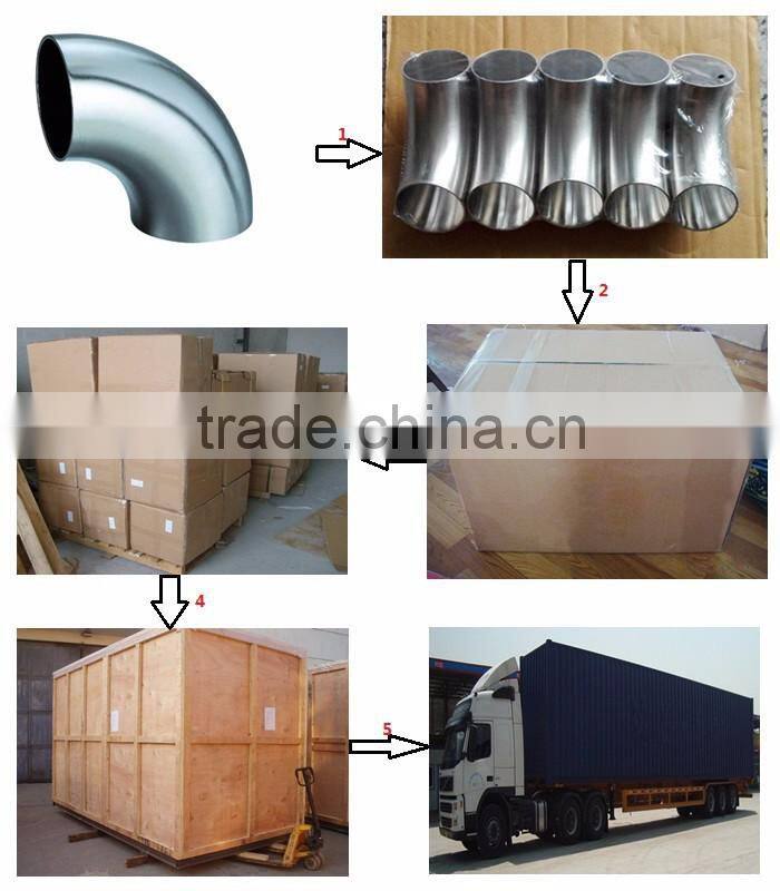 Sanitary ss pipe fitting 90 degree elbow
