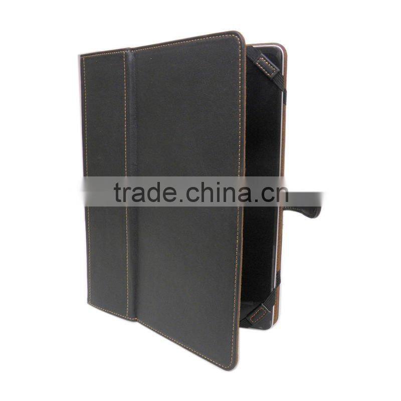 Leather Pouch Case Smart Cover Jacket w/ Stand for the New iPad 3 BLK 01