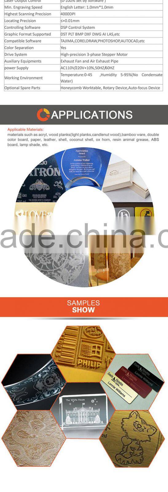 mini Co2 laser cutting machine bodor 2 years warranty