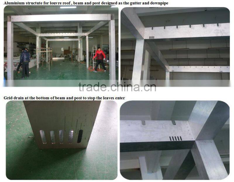 sun shading airfoil blade aluminium roof louvres