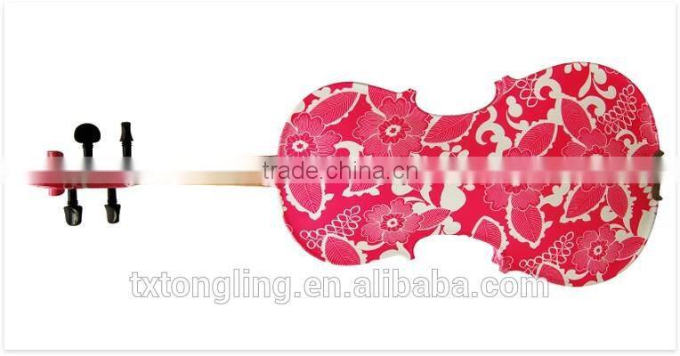 Art Paint Pattern Transparent Toy Wood Violin TL-1105