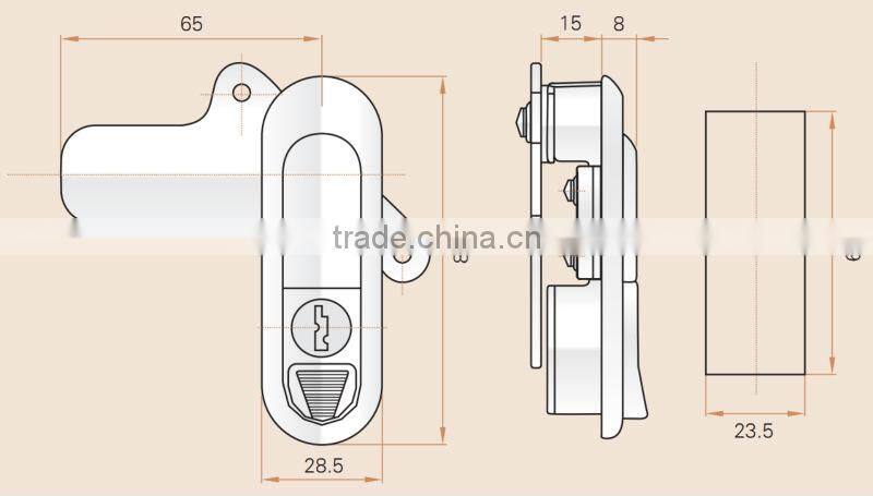 SAIPWELL 2014 High Security Adjustable Industrial Cabinet Panel Lock