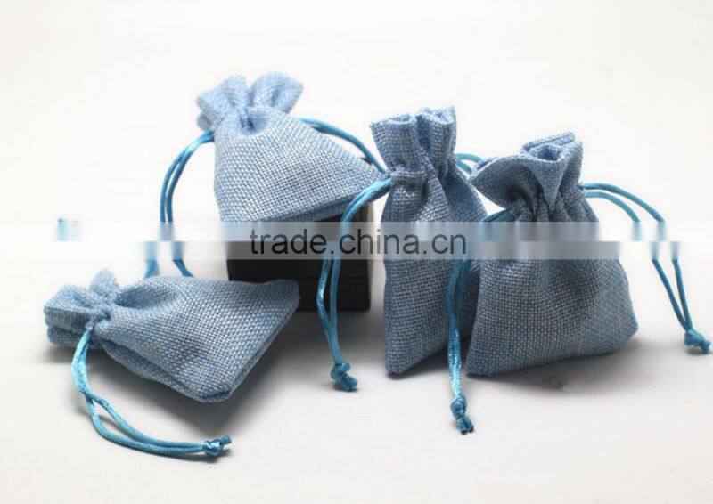 Cute Design Jewelry Package Linen Lint Different Material Drawstring bag Linen Drawstring Bag
