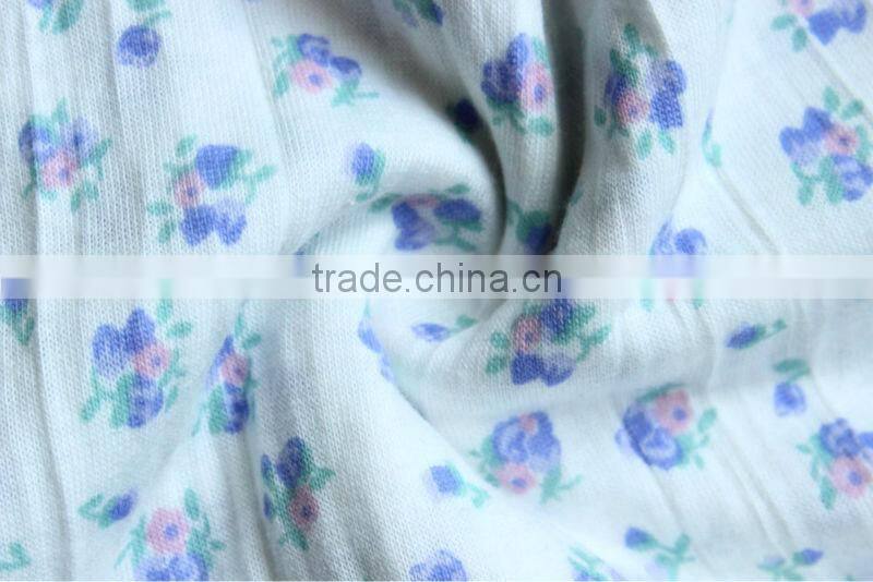 white ruffle knit 100% polyester fabric