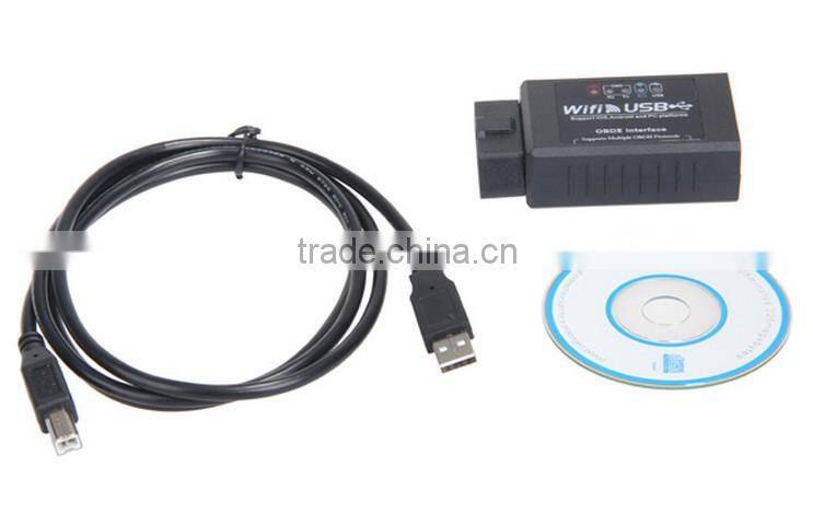 Auto diagnostic tool ELM327 WIFI usb Scanner OBDII OBD2 elm327 usb+elm327 wifi can-bus scanner on promotion