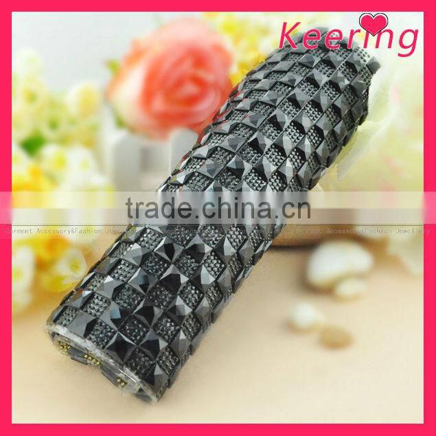 fashion hotfix square crystal rhinestone net mesh WRT-003