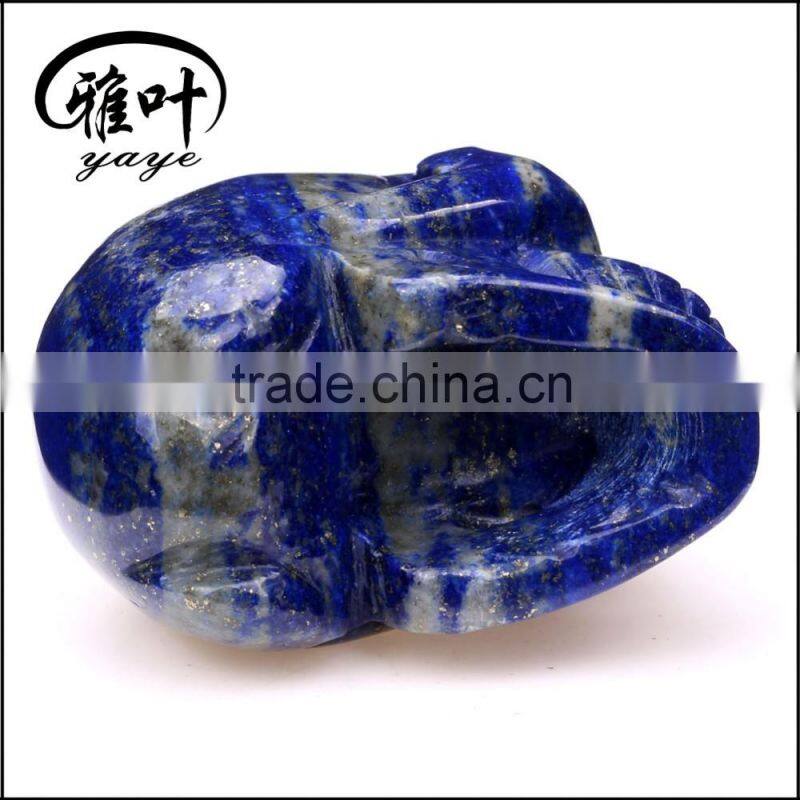 Different Style Hand Carved Gemstones Lepidolite Skulls