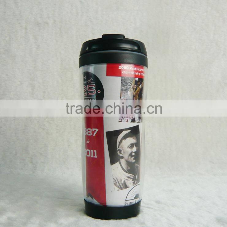 double wall insulated car Mug with lid &office mug&Portable mug&coffee mug with paper inserting &starbucks mug