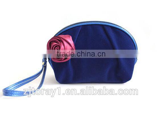 2015 Best Selling Velvet Cosmetic Bag Set Fashion Wholesale High Quality Toiletry Lady Wash Bag
