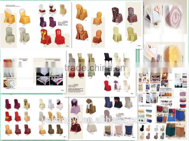 Luxury pure white/red colour wedding decoration chair covers and table covers