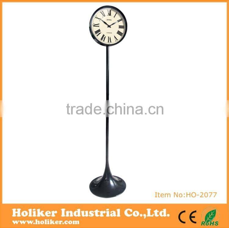 antique double sides floor stand clock