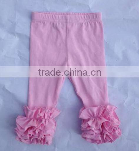 Wholesale baby ruffle shorts soft knit cotton baby icing ruffled shorts