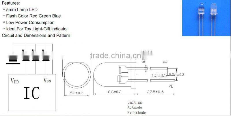 5mm strobe led ( professional manufacturer)