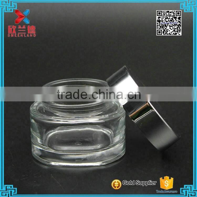 60ml airless glass cosmetic jars for body cream containers