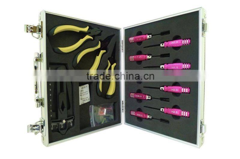 LB1 High Performance New 14 Pcs Ulitmate Professional Precision Screwdrivers Repair Tool Kit for Hobby RC 3 Channel Metal Helico