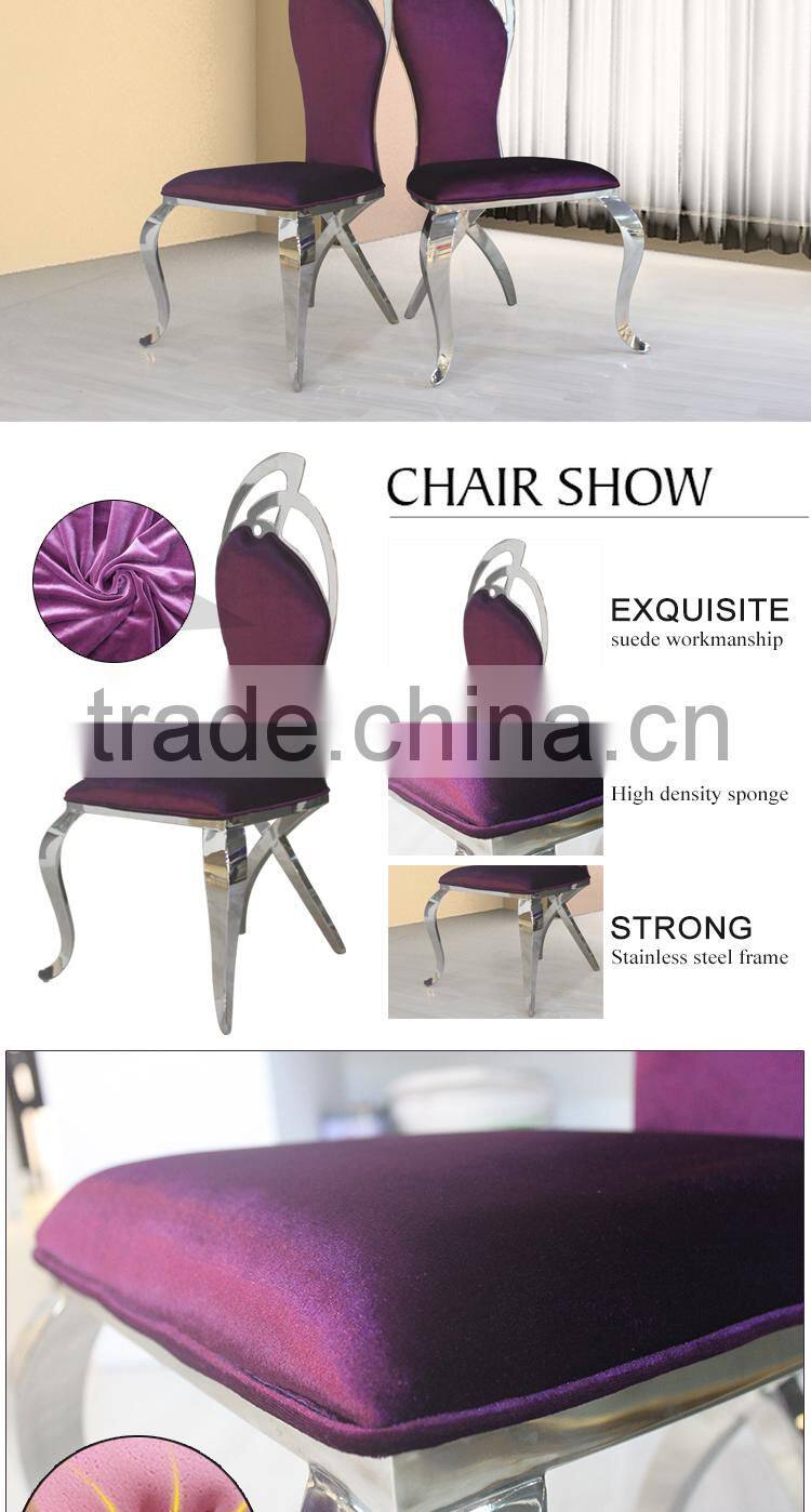stainless steel with fabric to upholster dining room chair
