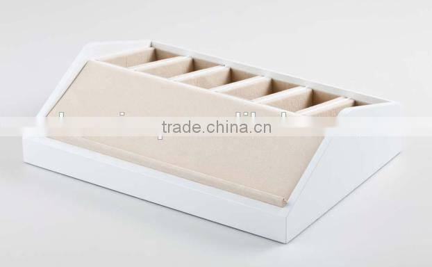 Stand velvet wooden leather belt display