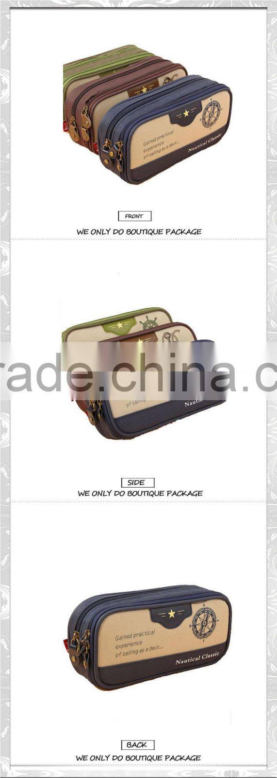 kids british style classic bag brief pencil bags 2 zipper