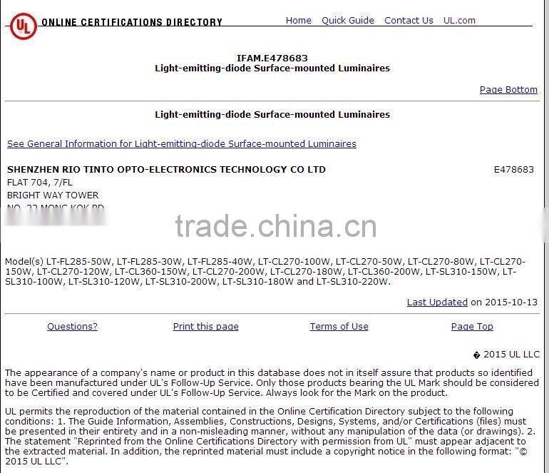 UL CULus DLC (E478683) Patent Design led high bay light 150w worshop led light 5 years warranty Durable