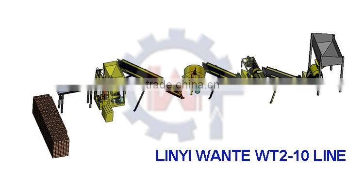WANTE BRAND WT2-10 clay brick making machine no need burn for sale
