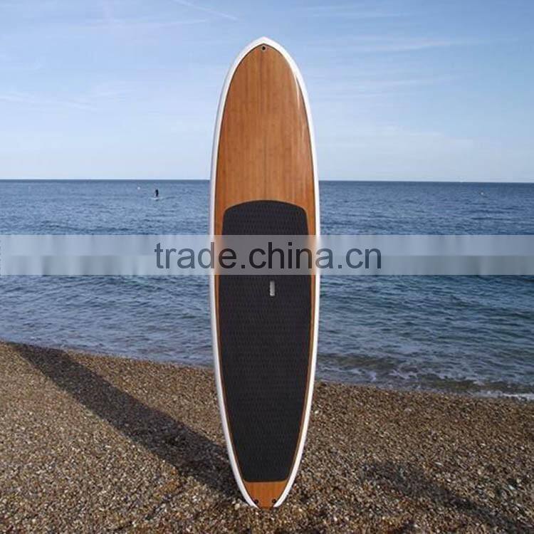 deep color bamboo style sup paddling boad wood