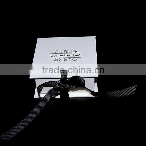 Luxury custom high gloss white paper cardboard box packaging for candle