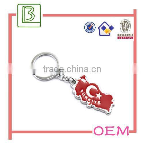 enamel turkey flag keychain for promotional gift