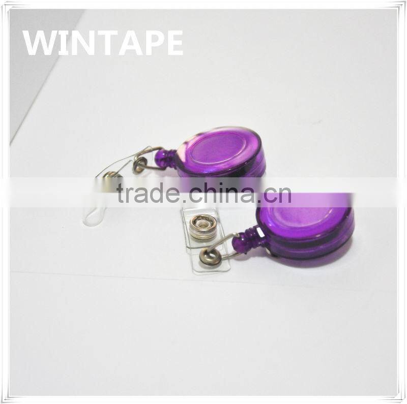 ABS case logo mini swivel badge reel with alligator clip with OEM serive from our factory