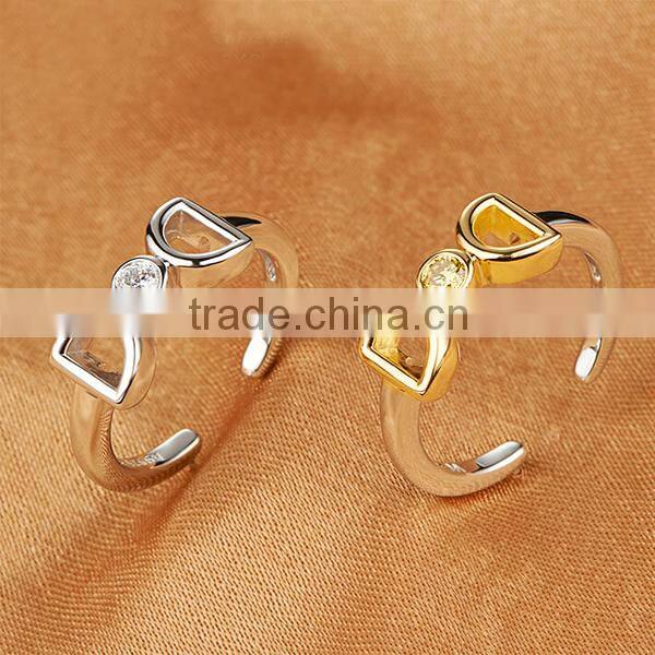 Elegant design bowknot crystal ring