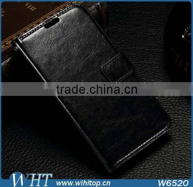 Crazy Horse Skin for Lumia 640 Flip Cover Case with Card Holder, for Nokia Lumia 640 Leather Case