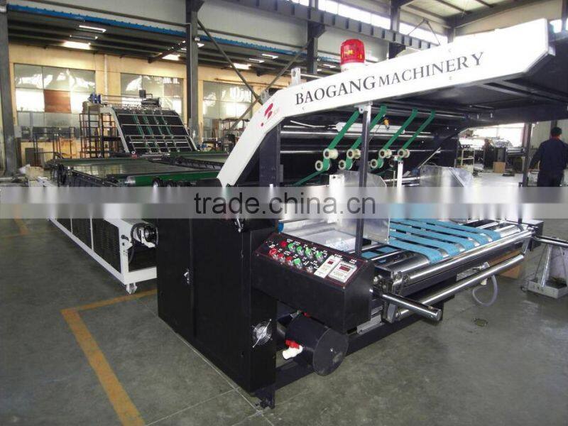 semi-auto carton box flute laminating machine/corugated box making machine