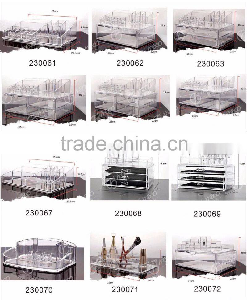 2016 Customized Oem Acrylic Organizer Cosmetics Display Acrylic Makeup Organizer