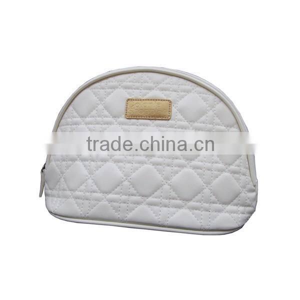 new designer black quilting pu make up cosmetic bags