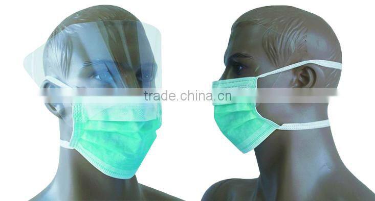 Disposable 3 Layer Breathable Face Mask with elastic